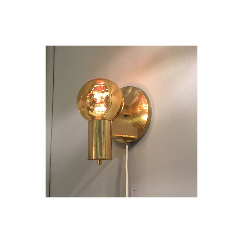 Pair of Spy-ball Frimann wall lamps in brass  - 1970s