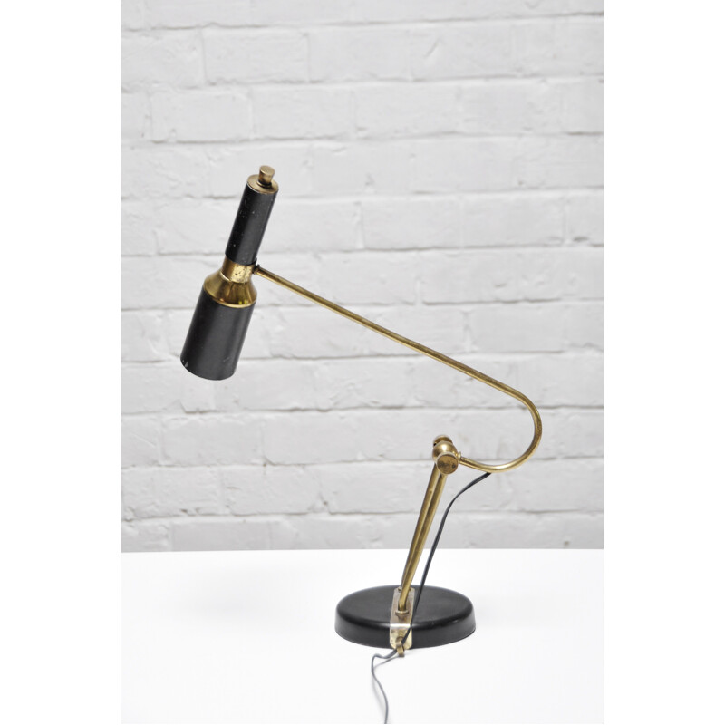 Mid-century robotic desk lamp by Oscar Torlasco, Italy 1950s