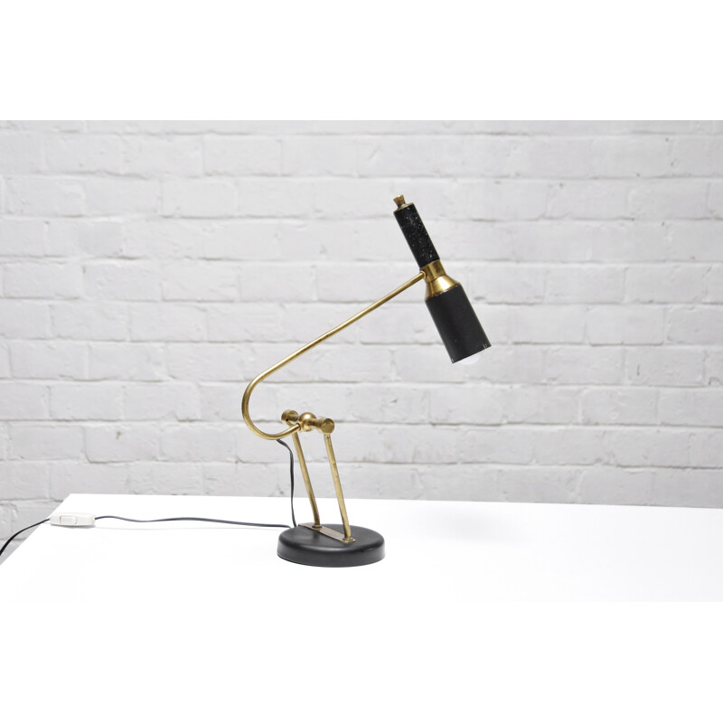 Mid-century robotic desk lamp by Oscar Torlasco, Italy 1950s