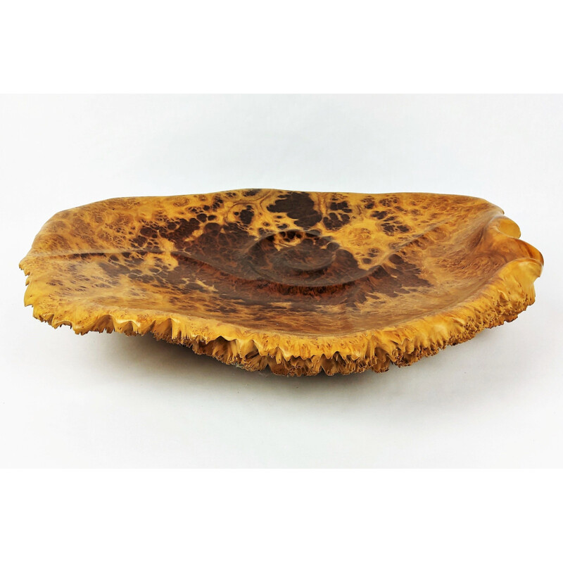 Vintage carved burl cup, 1980