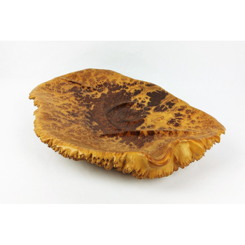 Vintage carved burl cup, 1980