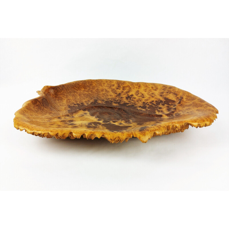 Vintage carved burl cup, 1980