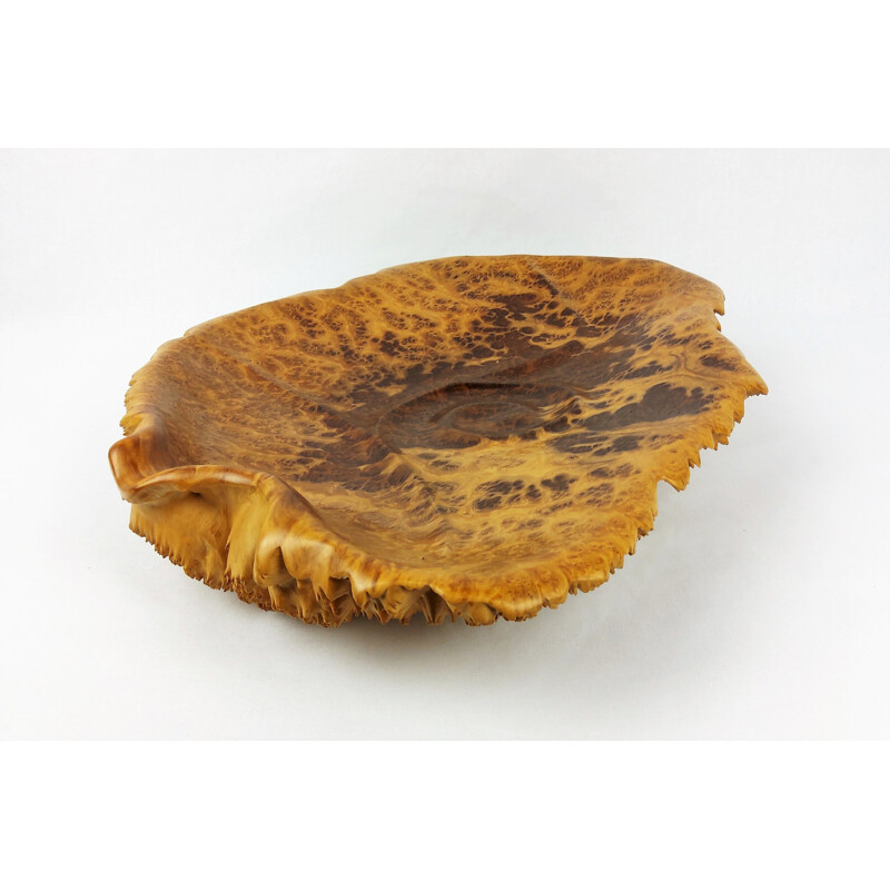 Vintage carved burl cup, 1980