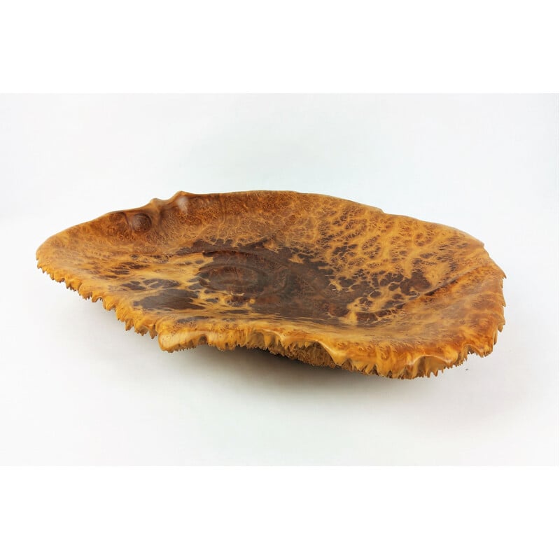 Vintage carved burl cup, 1980