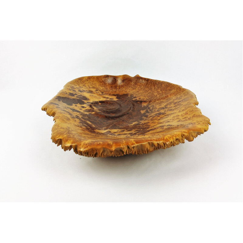 Vintage carved burl cup, 1980