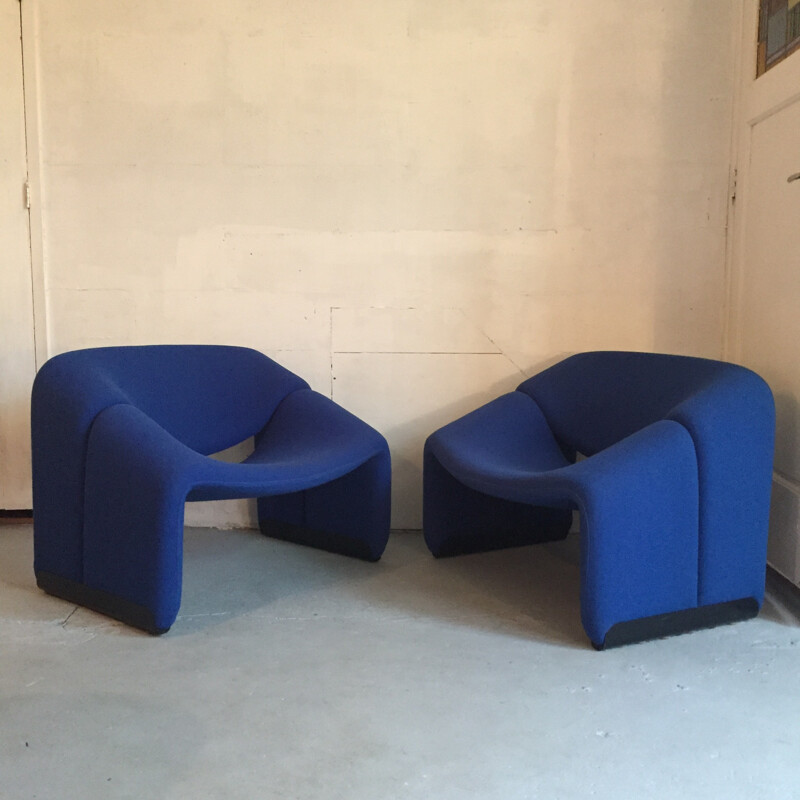 Blue Artifort "Groovy" chair, Pierre PAULIN - 1970s