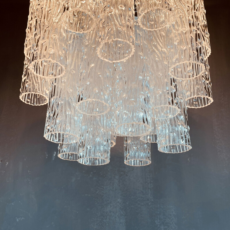 Mid-century Murano glass chandelier Tronchi by Toni Zuccheri for Venini, Italy 1960s