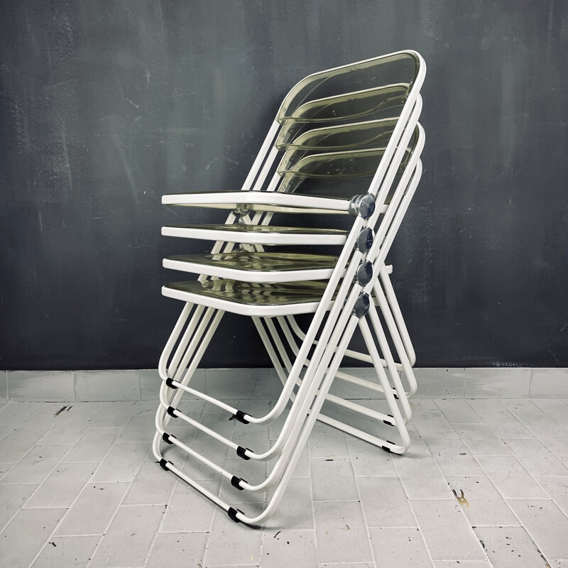 Vintage Plia folding chair by Giancarlo Piretti for Castelli, Italy 1960