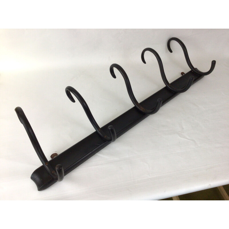 Vintage coat rack with 5 pegs by Thonet