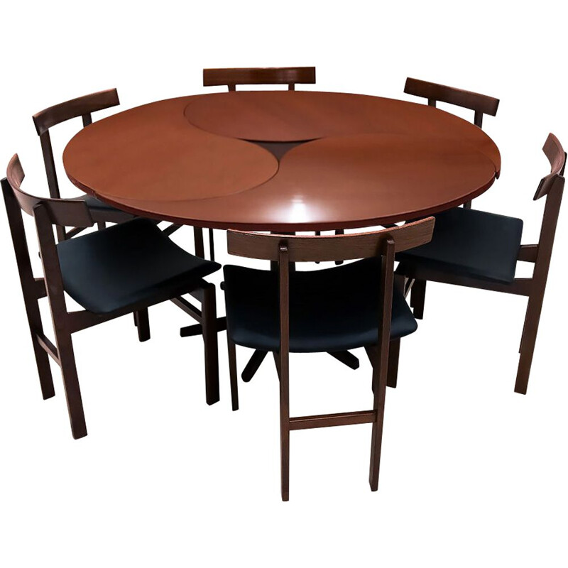 Danish mid century dining set by Ole Gjerløv-Knudsen and Torben Lind for France & Son