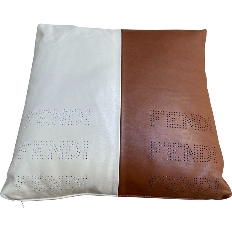 Vintage leather cushion by Fendi, 2015