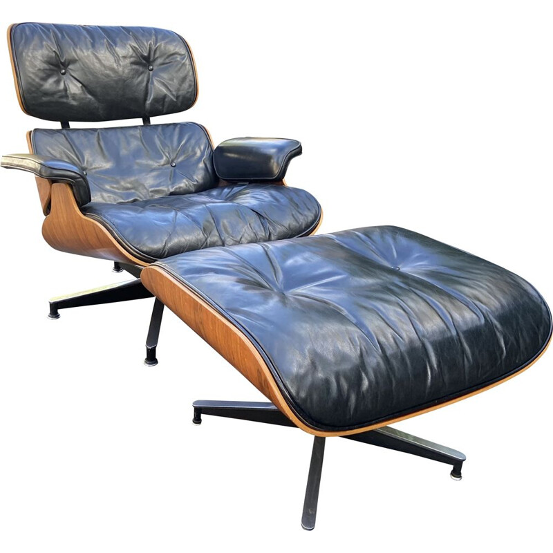 Vintage armchair and ottoman by Eames for Billy Wilder, 1960-1970