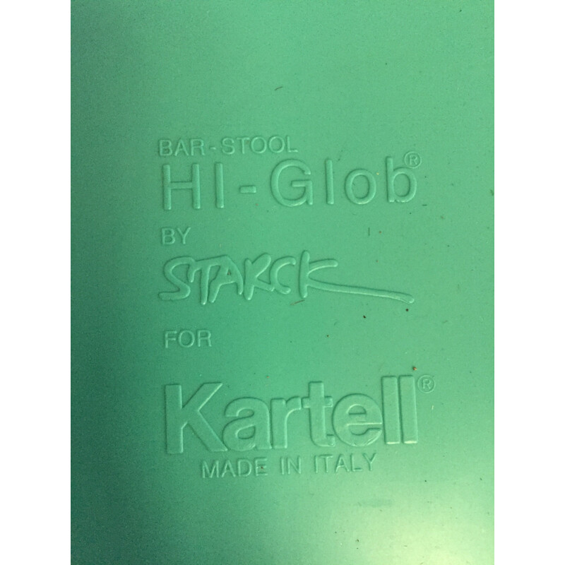 Pair of vintage Hi Glob stools by Starck for Kartell, 1980