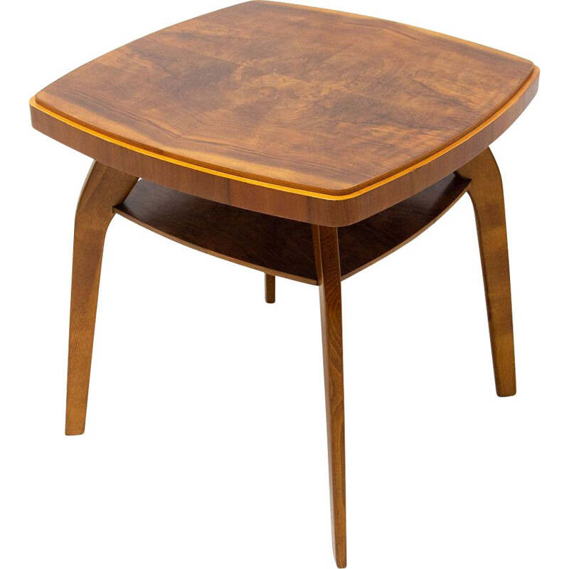 Table basse vintage en noyer par Frantisek Jirak pour Tatra Nabytok Pravenec, 1960