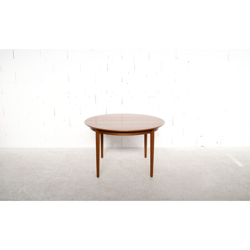 Vintage round teak table by Arne Vodder for Sibast, 1960