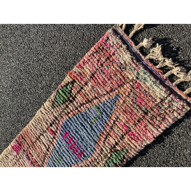 Vintage Moroccan Berber hall rug