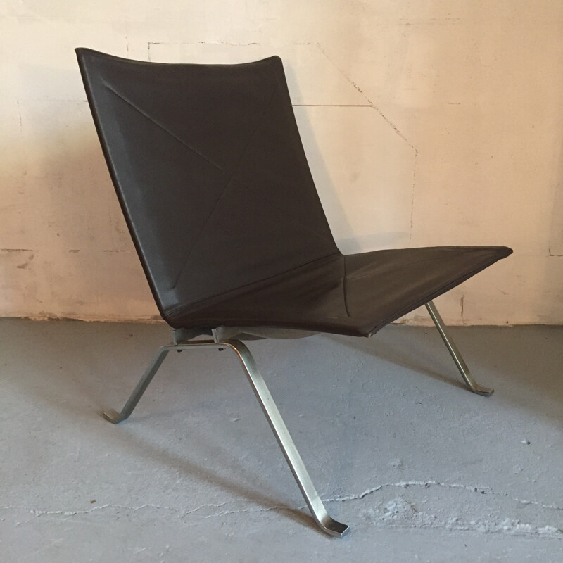 "PK22" Kold Christensen low chair, Poul KJAERHOLM - 1950s