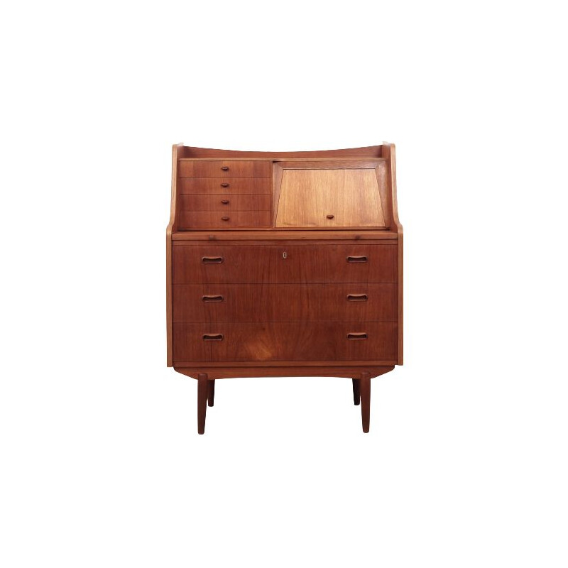 Secretario vintage de teca y madera maciza, Dinamarca 1960