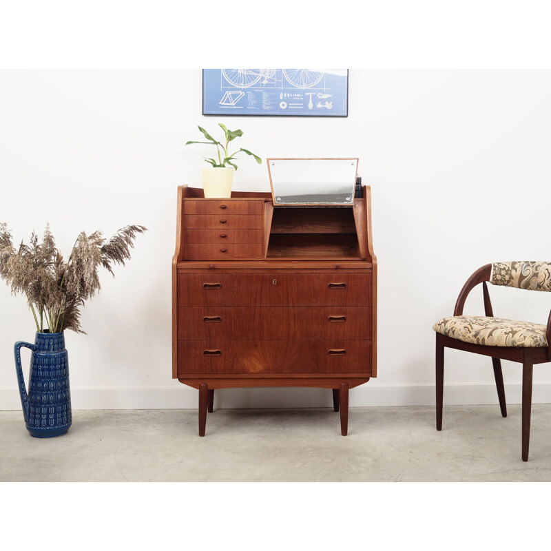 Vintage teak and solid wood secretary, Denmark 1960