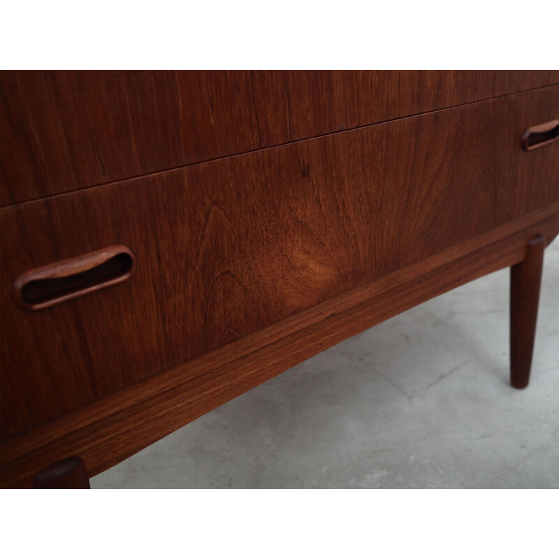 Vintage teak and solid wood secretary, Denmark 1960