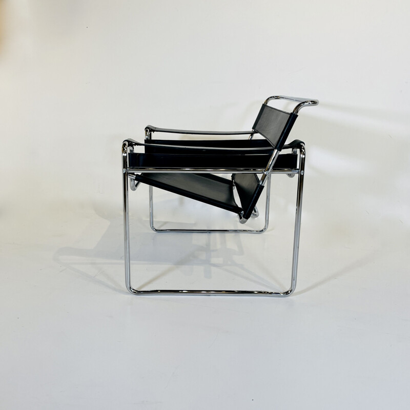 Paire de fauteuils vintage en cuir par Marcel Breuer pour Gavina, 1970