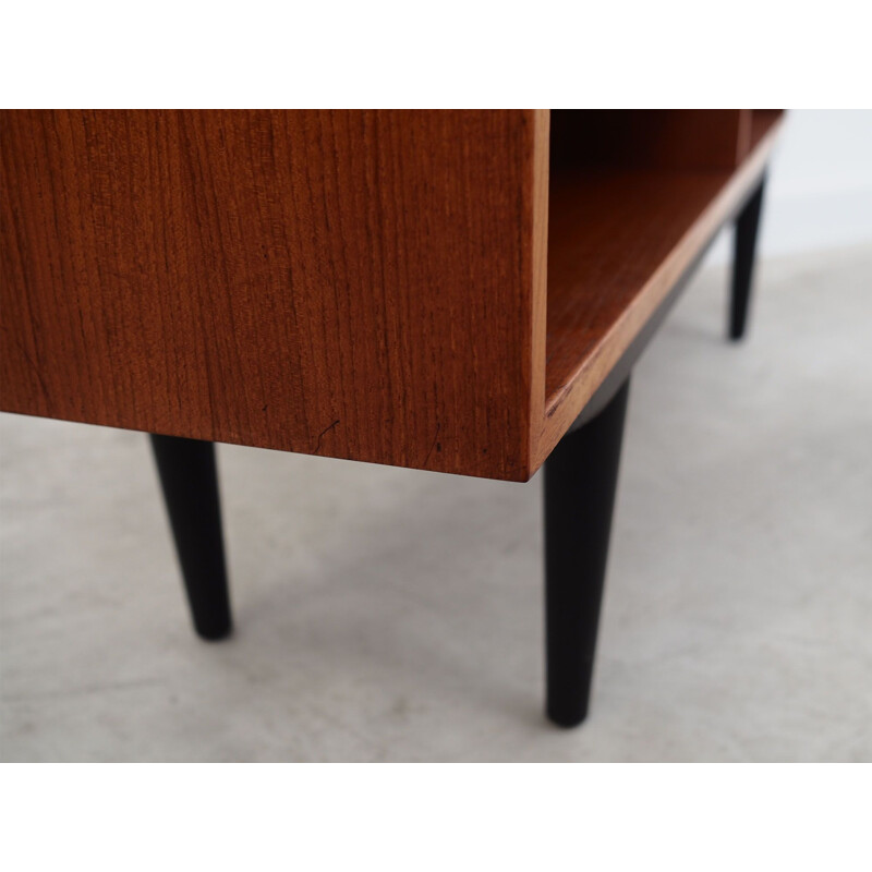 Dark teak vintage bookcase, Denmark 1970s