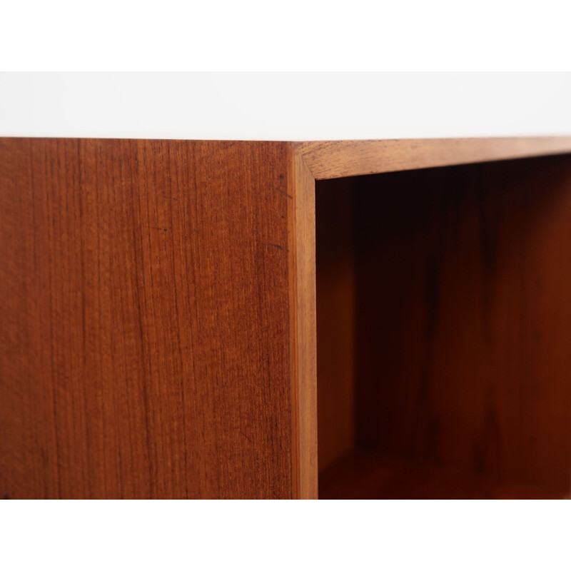 Dark teak vintage bookcase, Denmark 1970s