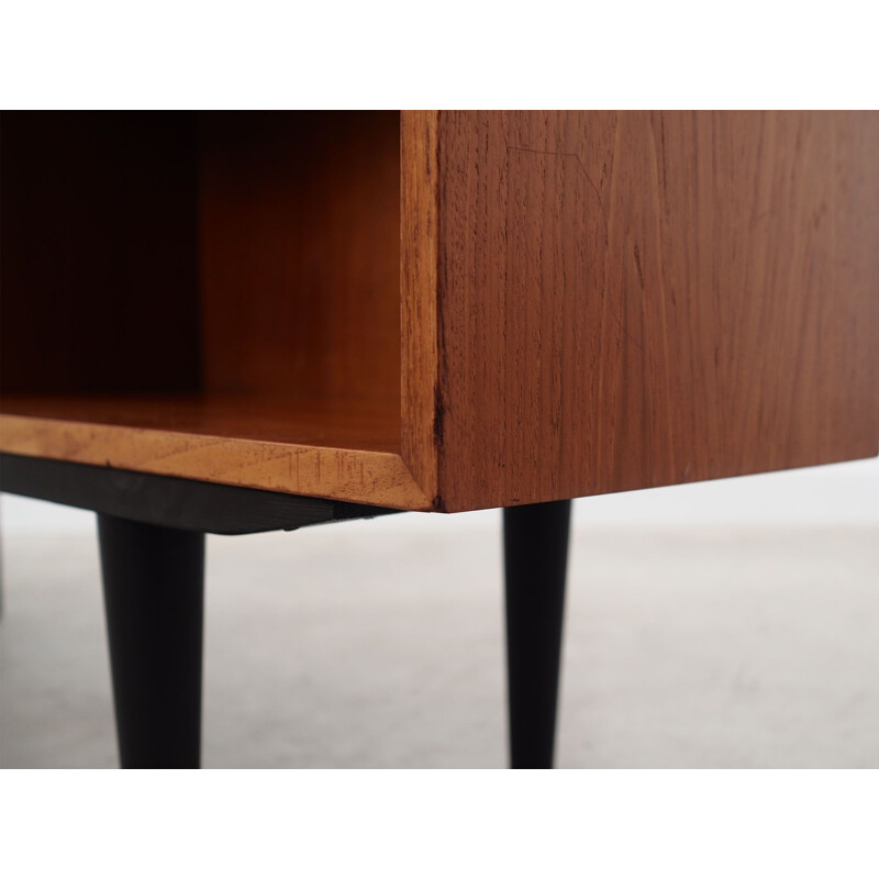 Dark teak vintage bookcase, Denmark 1970s