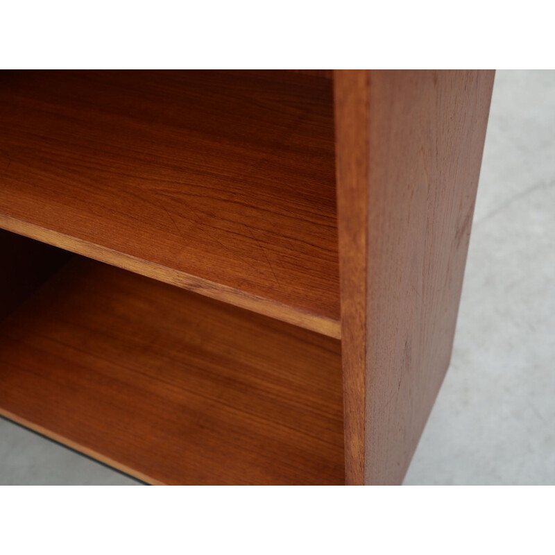 Dark teak vintage bookcase, Denmark 1970s