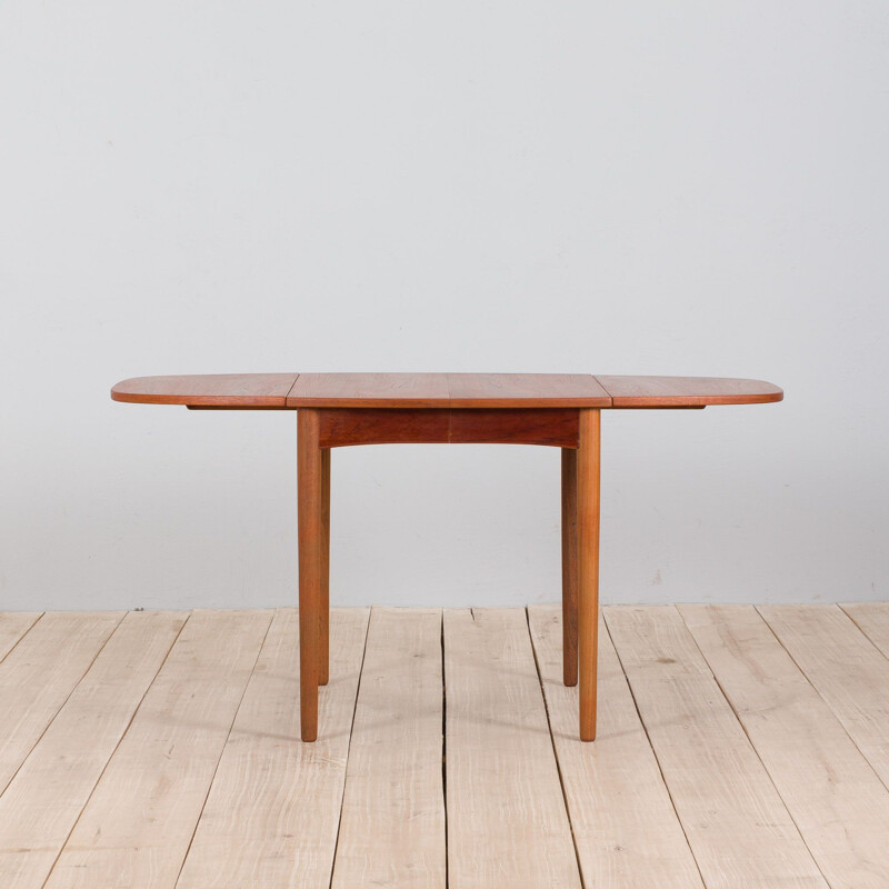 Table danoise vintage avec 2 extensions supplémentaires par Arne Vodder, 1960