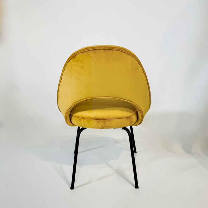 Chaise vintage en velours par Eero Saarinen pour Knoll International