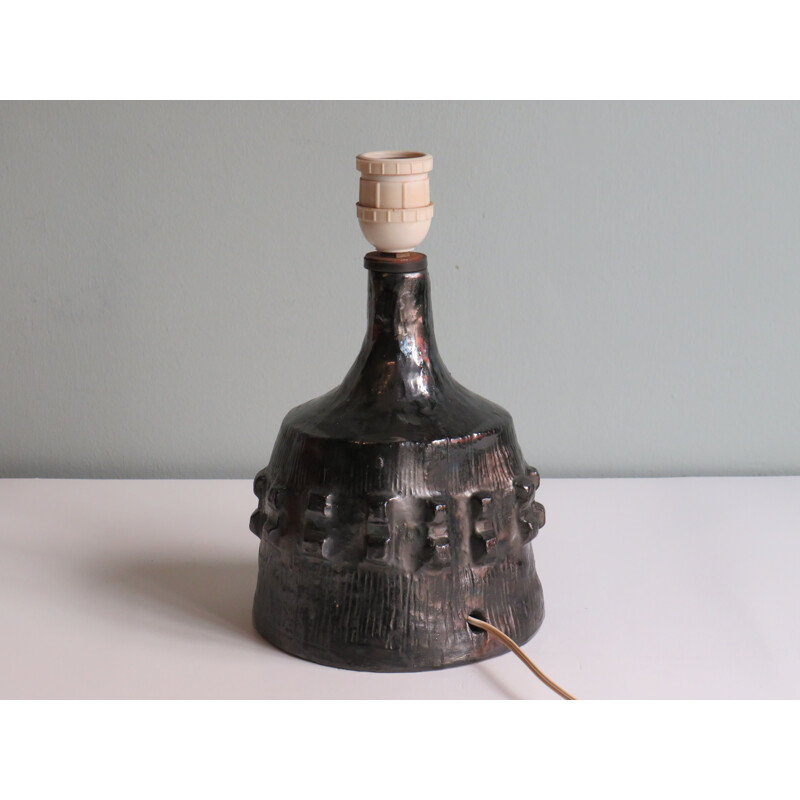 Vintage lamp base in ceramic by Juliette Belarti for Belarti Studio, Belgium 1960-1970s
