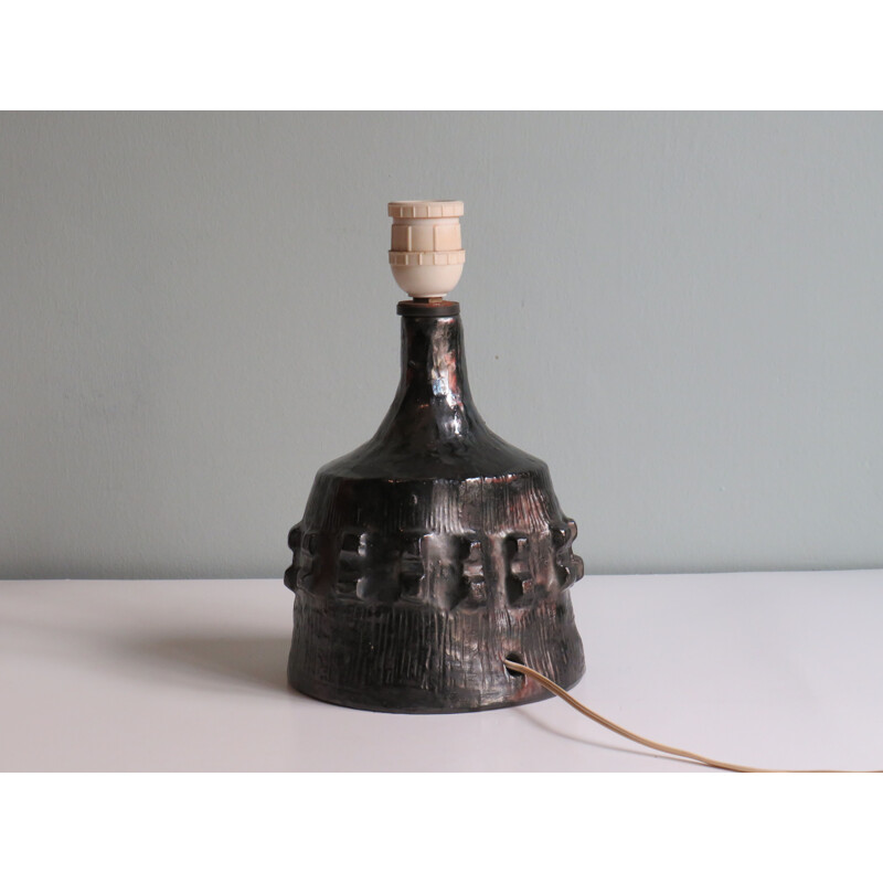Pied de lampe vintage en céramique par Juliette Belarti pour Belarti Studio, Belgique 1960-1970