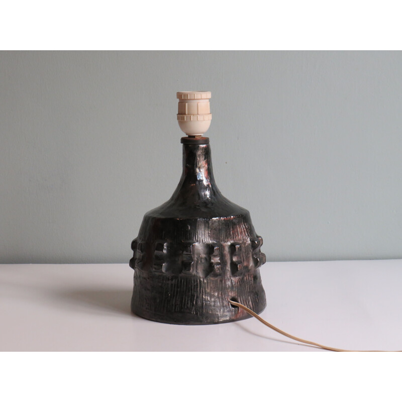 Vintage lamp base in ceramic by Juliette Belarti for Belarti Studio, Belgium 1960-1970s