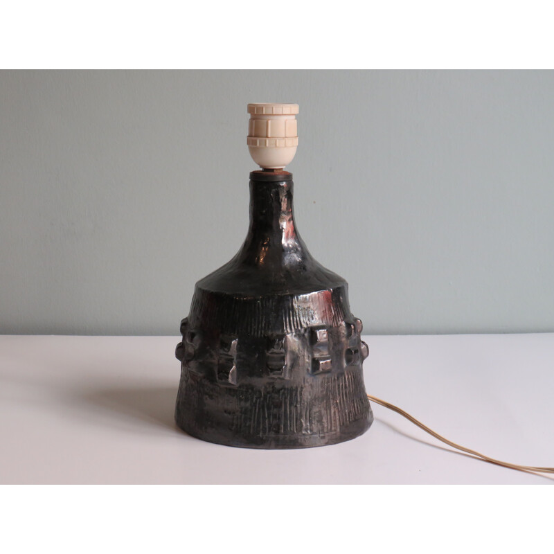 Pied de lampe vintage en céramique par Juliette Belarti pour Belarti Studio, Belgique 1960-1970