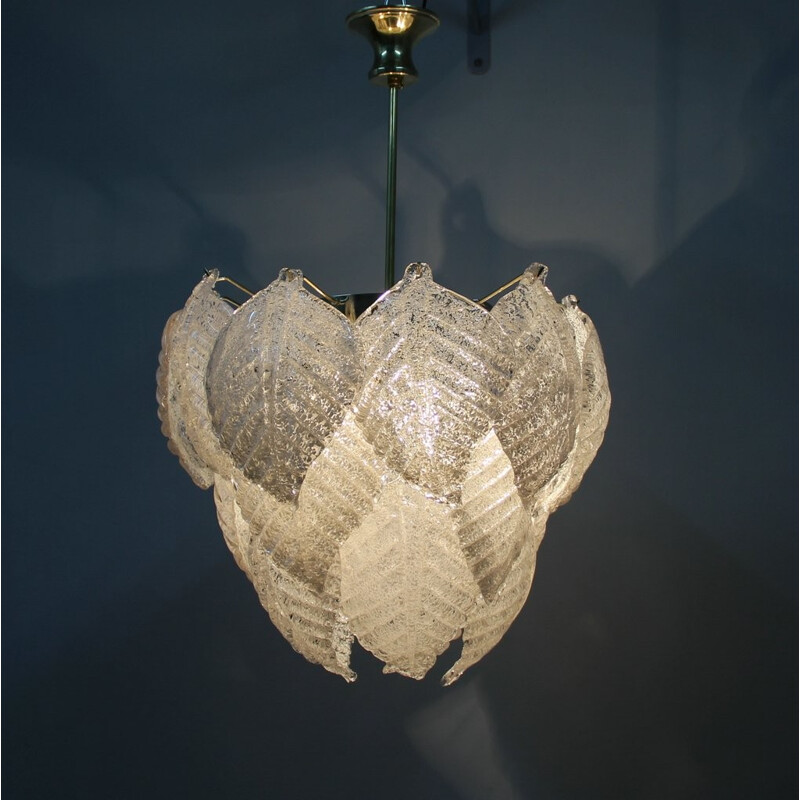 Mazzega Italian chandelier in Murano glass - 1960s