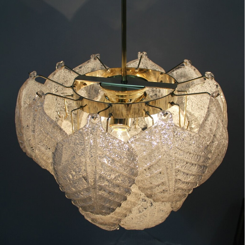Mazzega Italian chandelier in Murano glass - 1960s