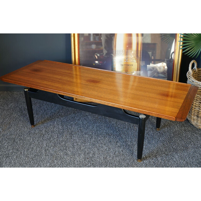 Vintage coffee table "Long John" by E Gomme for G Plan, 1950