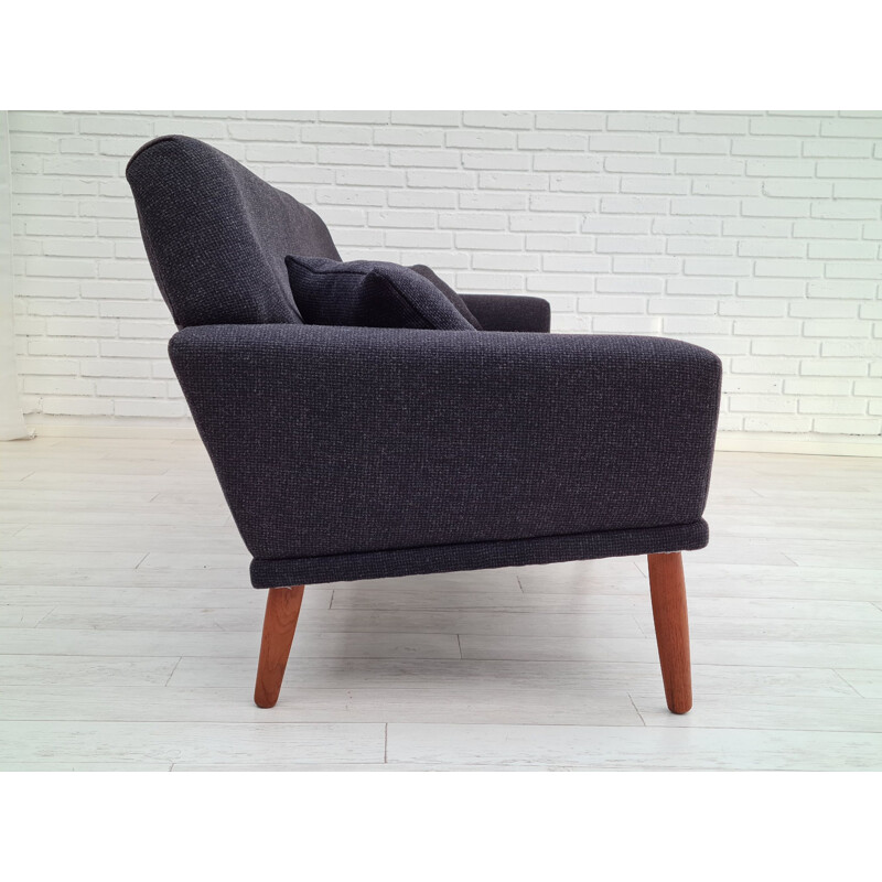 Danish vintage 4-seater wool sofa by Johannes Andersen, 1970s
