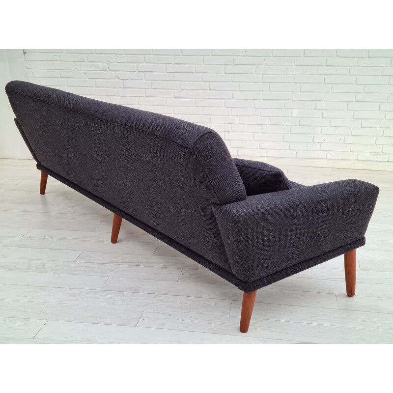 Danish vintage 4-seater wool sofa by Johannes Andersen, 1970s