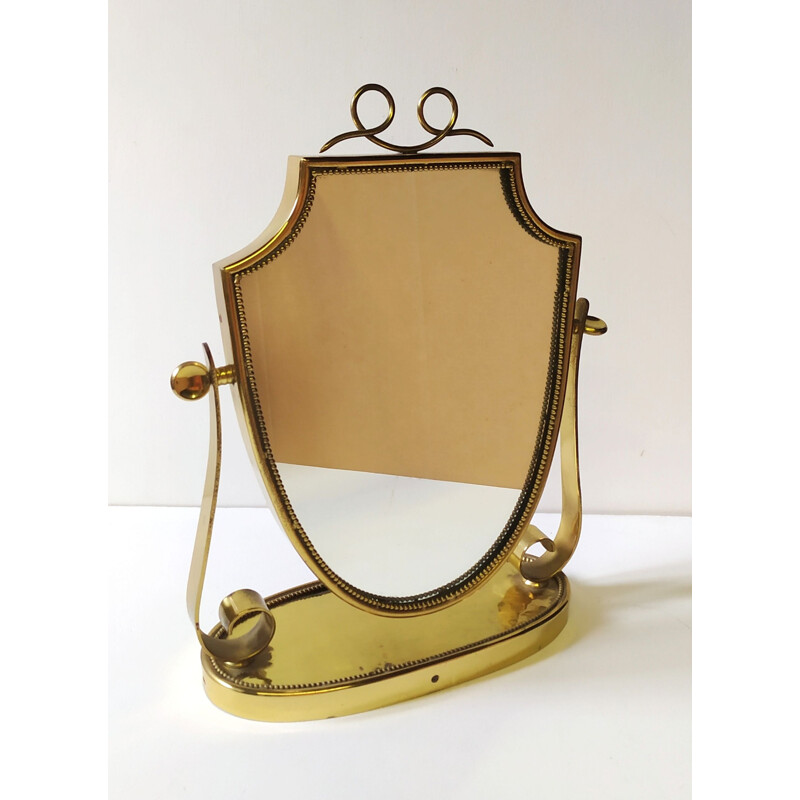 Vintage-Spiegel aus Messing von Gio Ponti für Fontana Arte, 1940