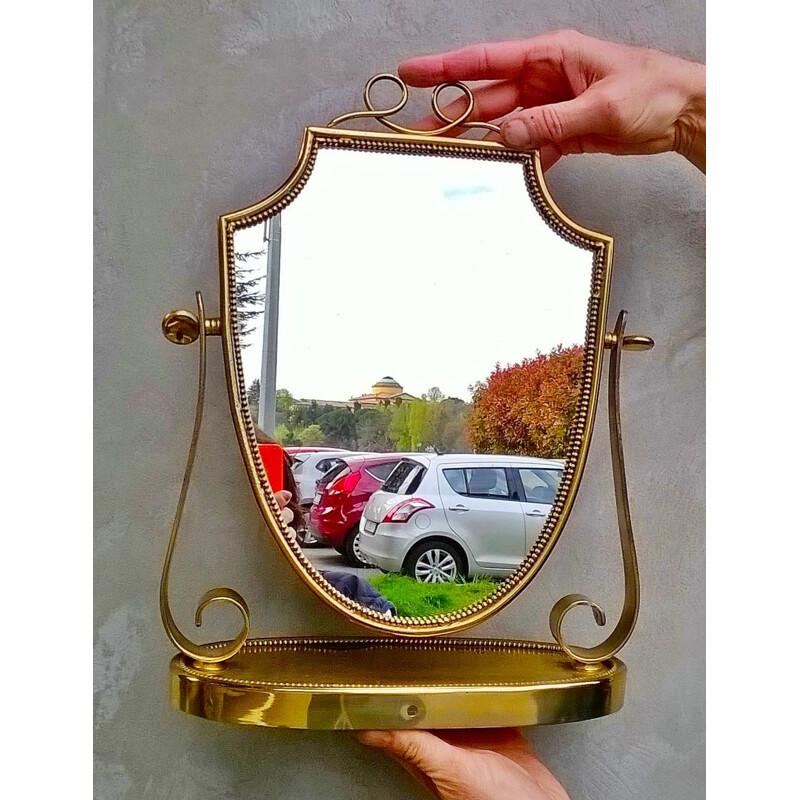 Espelho de latão Vintage de Gio Ponti para Fontana Arte, 1940