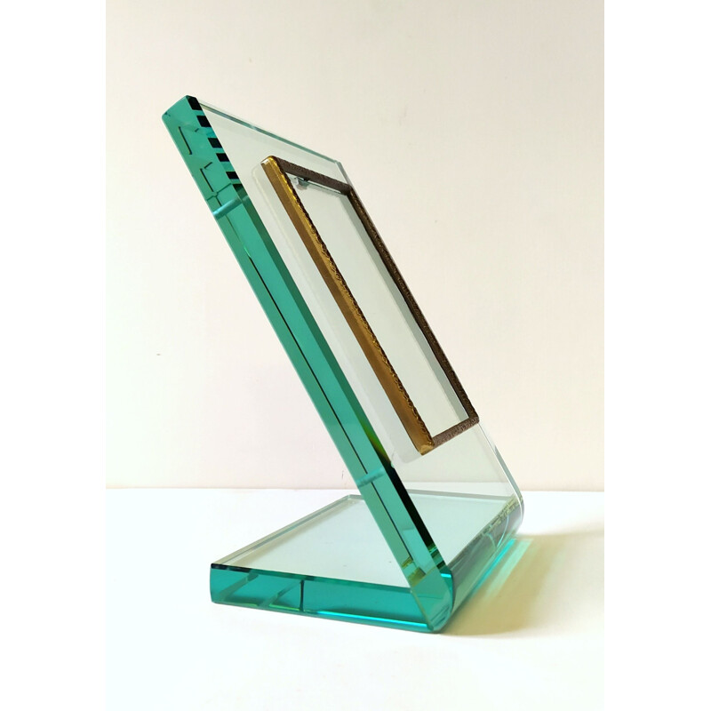 Vintage crystal photo frame by Pietro Chiesa for Fontana Arte, 1940