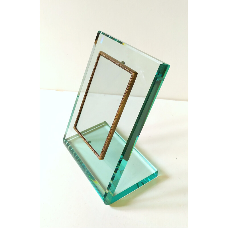 Vintage crystal photo frame by Pietro Chiesa for Fontana Arte, 1940