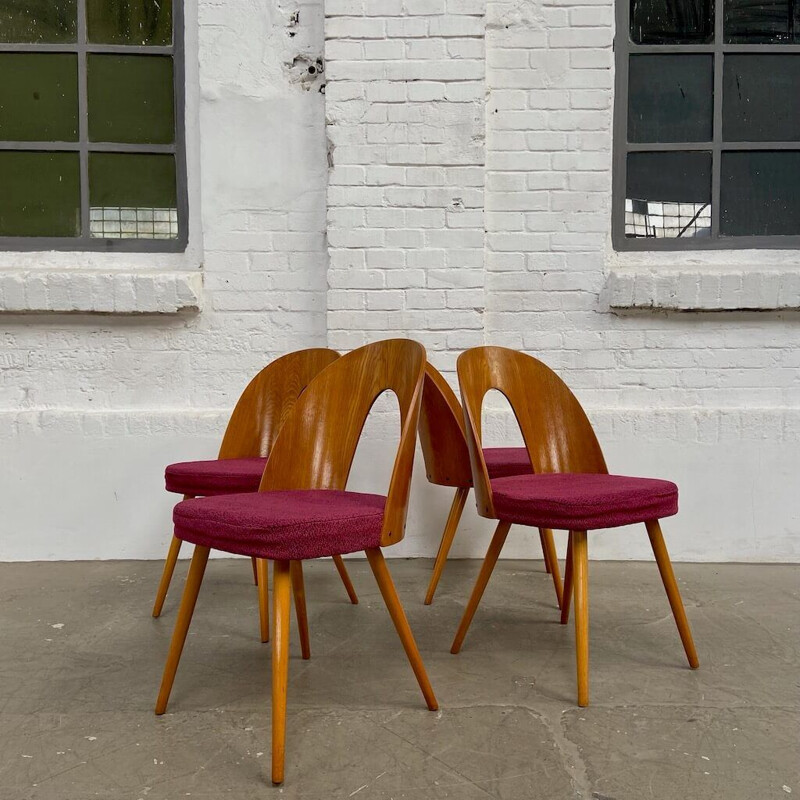 Set of 4 vintage chairs by Antonín Šuman for Tatra, 1960s