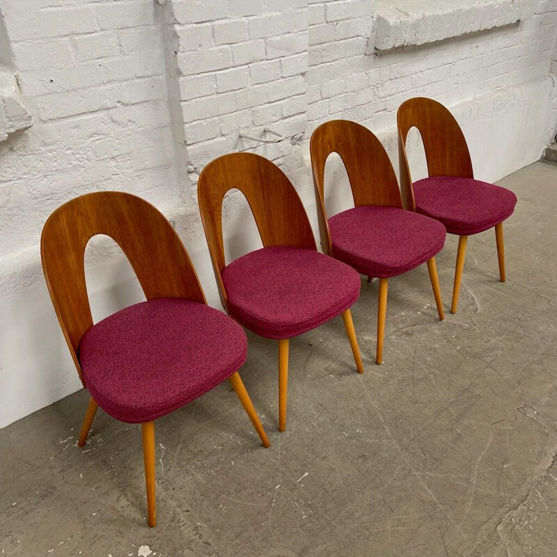 Ensemble de 4 chaises vintage par Antonín Šuman pour Tatra, 1960