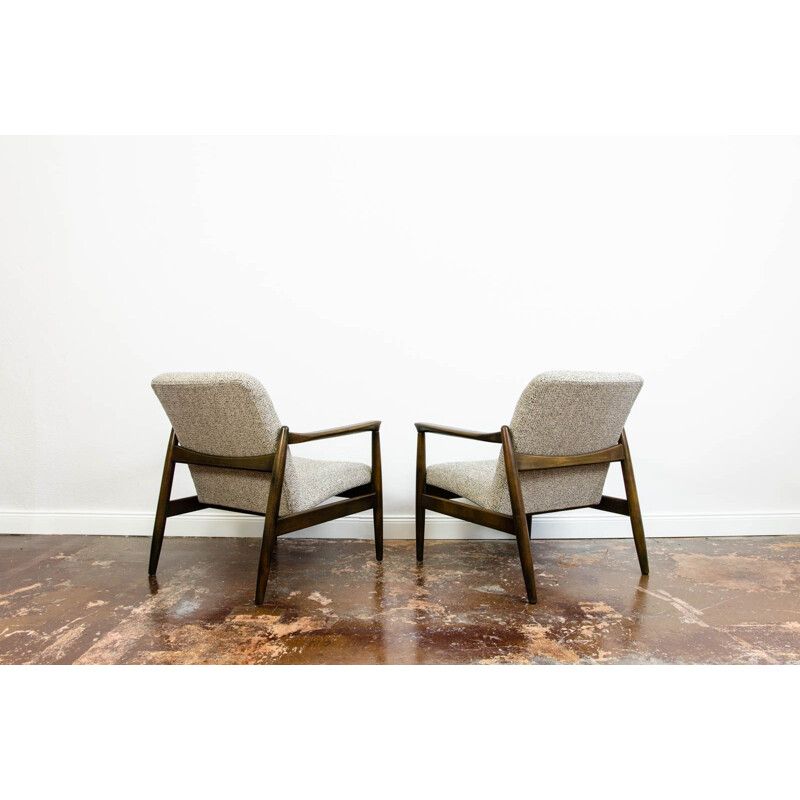 Pair of vintage Gfm-64 armchairs by Edmund Homa, 1960s