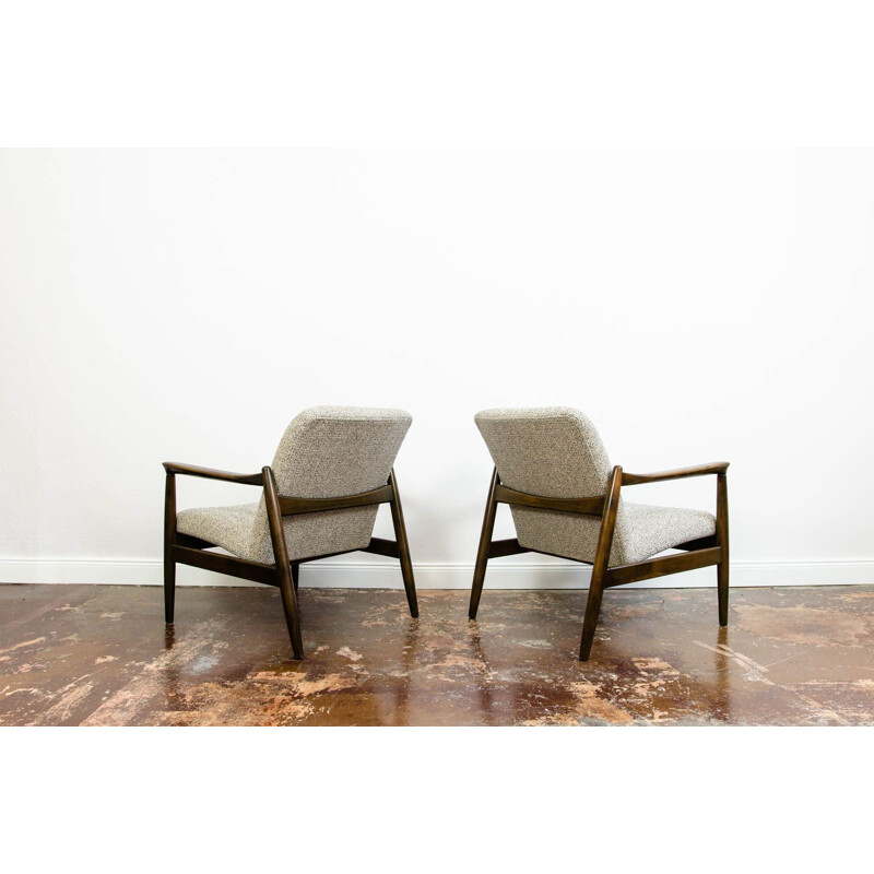 Pair of vintage Gfm-64 armchairs by Edmund Homa, 1960s