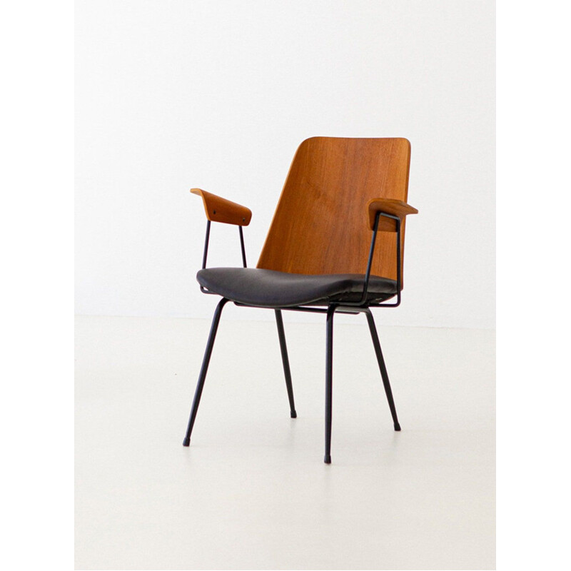 Italian vintage desk armchair by Gastone Rinaldi for Rima, 1950s