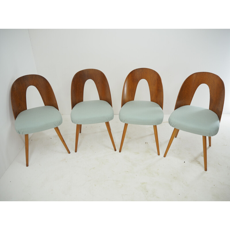 Set of 4 vintage wooden chairs by Antonin Suman, 1960